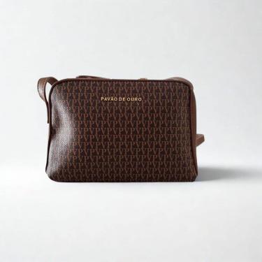 Imagem de Bolsa feminina transversal pequena Pavão de Ouro