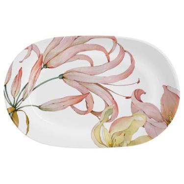 Imagem de Travessa Cerâmica Alleanza 34cm - Branca Durável - Alleanza Cerâmica