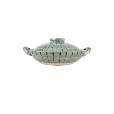 Imagem de Panela quente de cerâmica, panela de ensopado saudável, panela de barro, panela de remédio de alta temperatura, caçarola para cozinhar, panela para ensopado, sopa, vapor (tamanho: 600 ml, cor: verde