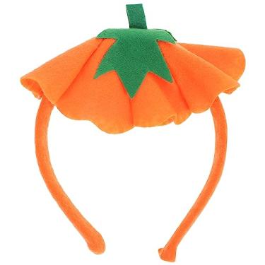 Imagem de Faixa de cabeça de abóbora Halloween cabeça de abóbora peça de cabelo Halloween Cosplay festa decoração suprimentos de vestir, adereços brindes