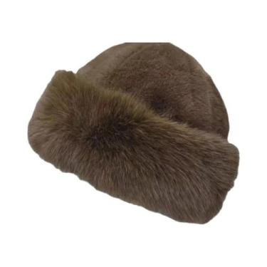 Imagem de Gorros Femininos Quentes E Peludos Estilo Coreano Cor Sólida Outono In