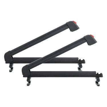 Imagem de Rack de esqui e snowboard de 61 cm para teto de carro, com enchimento e trava de borracha TPV, serve para 4 pares de esquis ou 4 pranchas de snowboard, suporte de vara de pesca para carro, preto 2026