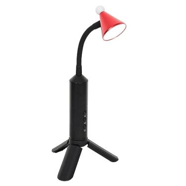 Imagem de Lâmpada de Mesa LED Ajustável Cuidado com os Olhos 3 Modos Cor 10 Níveis Brilho 2700-6500K Botão Carregamento USB Design Tripé Bateria Recarregável Op