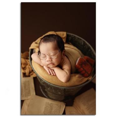 Imagem de Sleeping Infant Wall Art Impressão em tela de bebê recém-nascido pôster para casa conjunto de 1 decorações não ramificadas 30,5 x 20,3 cm