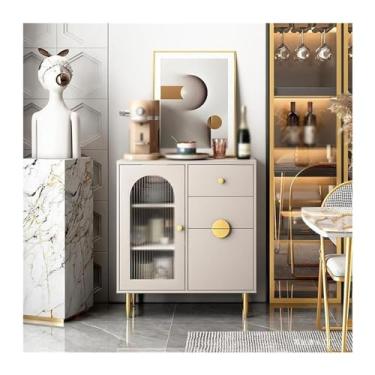 Imagem de Armário buffet aparador pequeno apartamento moderno minimalista sala de estar armário de chá cozinha utensílios de mesa armazenamento armário armário aparador (A)