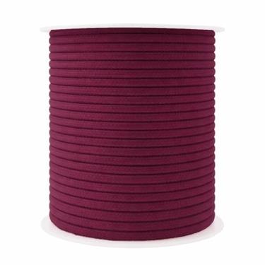 Imagem de Mandala Crafts Cordões macios de substituição borgonha para bolsas de moletom - cordão de tubulação para estofamento de costura - 50 metros 3 mm cordão de algodão macramê corda espartilho cordas