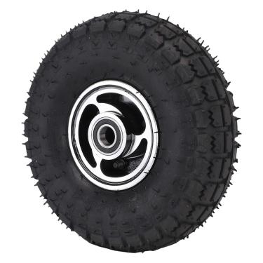 Imagem de Depisuta Pneu de Carrinho de Mão de 10 Polegadas, Pneus de Substituição Sólida de Borracha Com Cubo de Liga, Rodas e Pneus de Carrinho de Mão Com Rolamento de Carga de 551,2 Lbs para