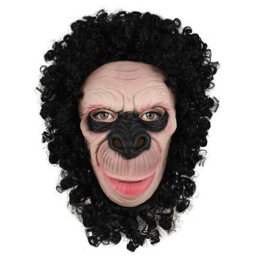 Imagem de Máscara Funny Monkey Resin Gorilla realista para festa adulta - yiweis