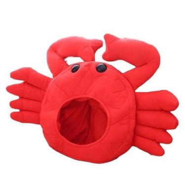 Imagem de Chapéu de caranguejo vermelho com garras de pelúcia para adultos - div