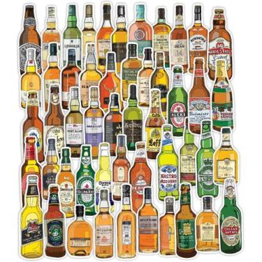 Imagem de Adesivos, garrafa de cerveja, grafite à prova d'água, 50 unidades/lote
