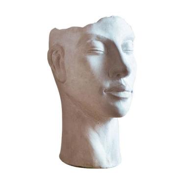 Imagem de Flowerpot Creative Cement Head Abstract Human Face 1,5 kg - Yiweisai