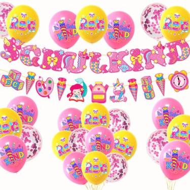 Imagem de Kit de decoração de festa de volta às aulas, 18 unidades com tema alem