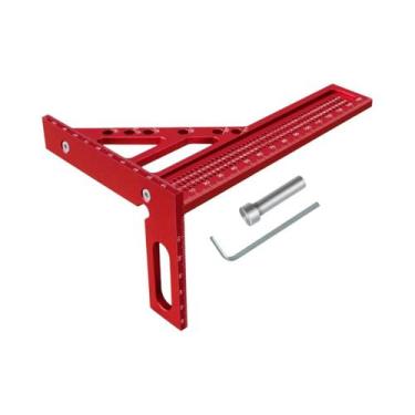 Imagem de Esquadro De Carpintaria 3D Multiângulo Estendido Com Pino Guia 2 Em 1 