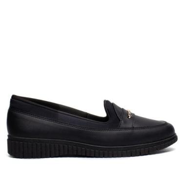 Imagem de Mocassim Feminino Campesí Loafer Napa Conforto Preto, Preto, 36