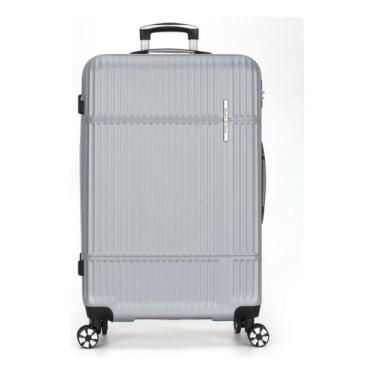 Imagem de Mala De Viagem Média Com Rodinhas Giro 360 23kg Polo King, Prata, Mf10