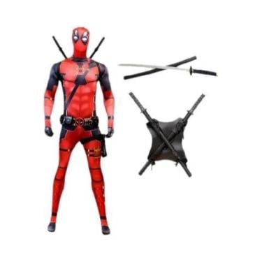 Imagem de Fantasia Deadpool Para Adultos E Crianças 2025, Macacão De Super-Herói