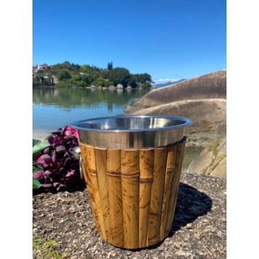 Imagem de Balde de gelo Inox e Bambu - Sonia Pierry