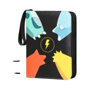 Imagem de Álbum De Cartões Pokémon Com 400 PCS, Fichário De PU Com Zíper, Porta-