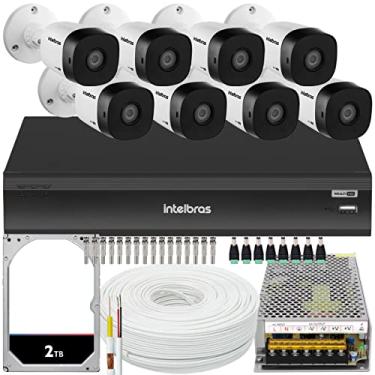 Imagem de Kit Cftv 8 Cameras Full Hd VHD 1230 Dvr Intelbras 3008-C 2TB
