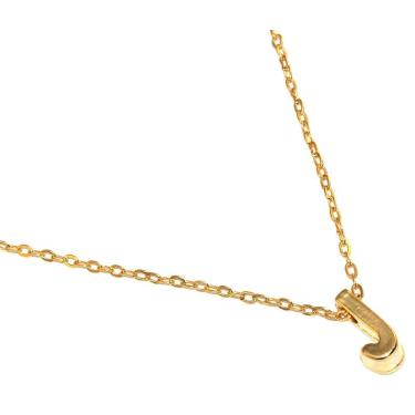 Imagem de Colar Cordão Inicial Letra J Lembrancinha Folheado 18k