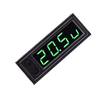 Imagem de Kokiya Relógio automotivo de carro monitor de temperatura medidor do painel 12 V universal 3 em 1 multifunções profissional leve direto substitui DIY - verde