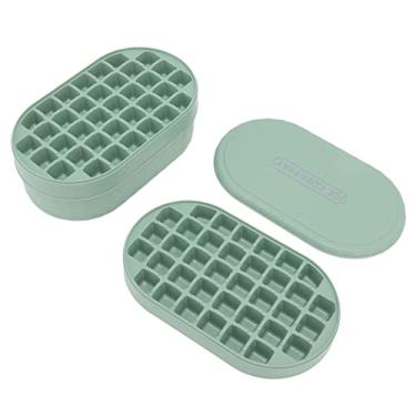 Imagem de Bandeja de cubo de gelo, molde de cubo de gelo ABS com tampa de balde colher para festas