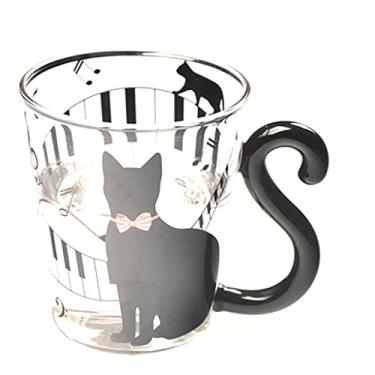 Imagem de Inzopo Copo de vidro criativo para gatos gatinhos xícara de chá caneca de café com leite. #3