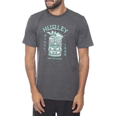Imagem de Camiseta Hurley Tiki Dring Sm23 Masculina Preto Mescla