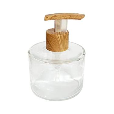 Imagem de Saboneteira De Vidro Picolo 240ml C/Valvula Madeira (1 PEÇA)