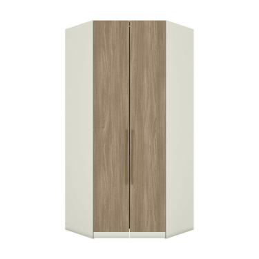 Imagem de Guarda Roupa Canto Closet Modulado 2 Portas 3 Gavetas Seletto Henn Areia HP/Jequitibá