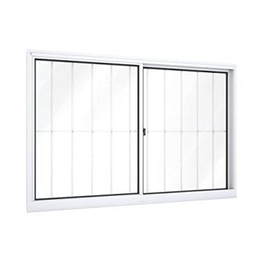 Imagem de Janela de Correr Grade 2 Folhas 100cmx150cm Ullian Branco