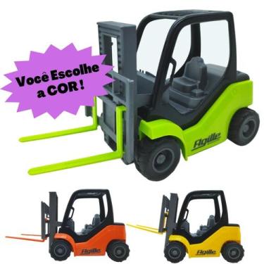 Caminhão Carreta Iveco + Empilhadeira Brinquedo Infantil Miniatura