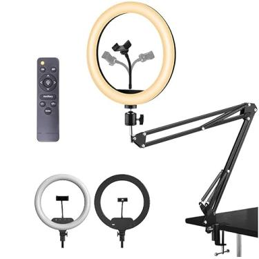 Imagem de Iluminador Ring Light Estética Procedimento Prender Mesa Articulado