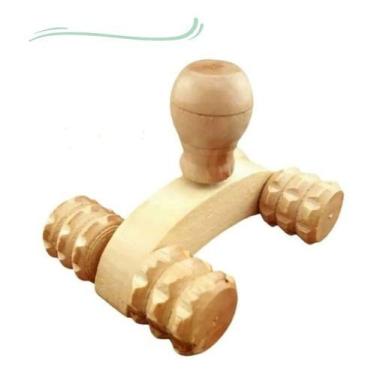 Imagem de Kit 3 Massageador Madeira Relaxante Carrinho Luxo - WCAN