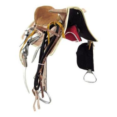 Imagem de Sela Arreio Baiano de Cabeça Natural Completo 16 Polegadas - Couros Al
