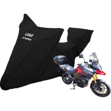 Imagem de Capa Sob Medida Moto Suzuki V-Strom 650 1000 Top Case Bau - Mz, Preta