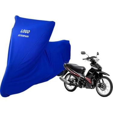 Imagem de Capa Protetora Para Cobrir Moto Yamaha Crypton 100 Com Logo - Mz, Azul