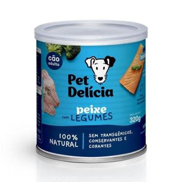 Imagem de Ração Úmida Pet Delícia Cães Peixe Com Legumes  320g - PET DELICIA
