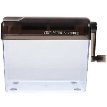 Imagem de 2 peças Triturador de arquivos acessórios domésticos pequeno triturador de papel triturador de papel para uso doméstico triturador de documentos ferramenta escola triturador de mão escritório abs