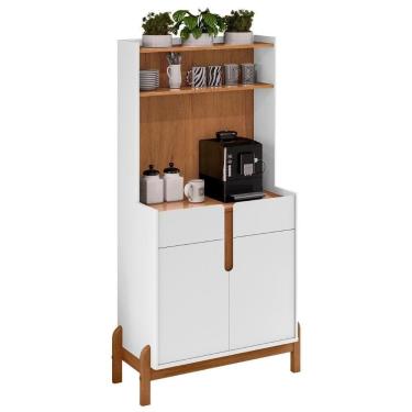 Imagem de Armário Multiuso Cantinho Do Café Nay C14 Branco-cedro - Mpozenato