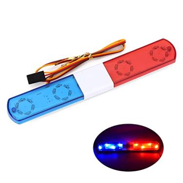 Imagem de WONFAST Luz De Alarme Para Carro Rc, Barra Noturna Led Multifuncional Polícia, Compatível Com Modelos 1/10, 1/8 E 1/12 Hsp Trx4 Tamiya Cc01 Axial Scx10 (Azul/Vermelho)