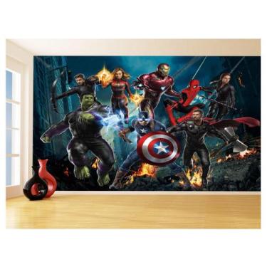Imagem de Papel De Parede 3D Heróis Vingadores Hulk Thor 3,5M Nhma121 - Você Dec