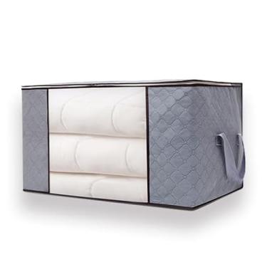 Imagem de Kit 4 Caixa Saco Organizador Cobertor Casaco Guarda Roupa Ecológico Anti-Poeira Umidade Insetos Multiuso(SÓ UM)