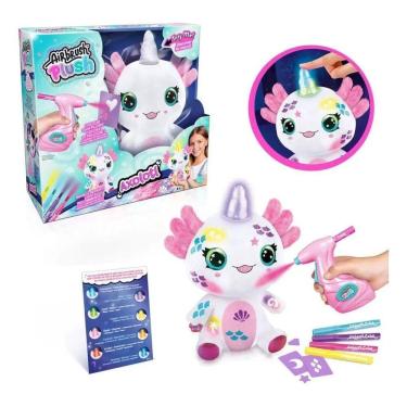 Imagem de Airbrush Plush Axolote Para Pintar Com Luz Fun F0193-4