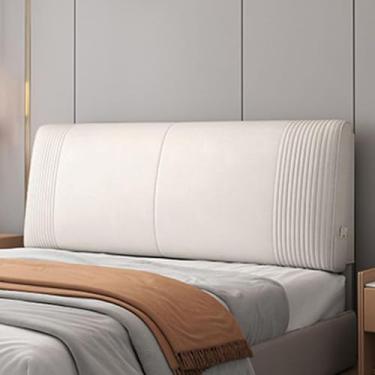 Imagem de Capas De Cabeceira 120cm 150cm 160 Cm 180cm 200cm,cama De Almofada De Leitura,capa De Cabeceira Acolchoada Espessada,capa De Cabeceira Para Cama De Solteiro/casal/kin, Cream White, 190 * 60 * 10cm