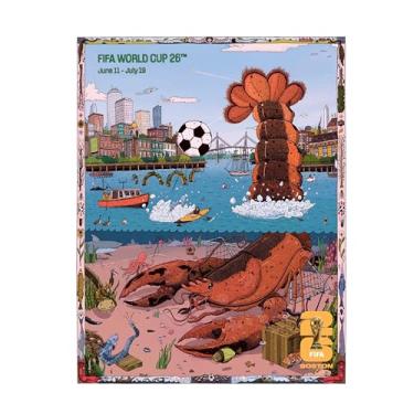 Imagem de HONAV Ímã de pôster da Cidade Anfitriã da Copa do Mundo da FIFA - Ímã oficialmente licenciado da Copa do Mundo da FIFA - Design vibrante de torneio - Fixação forte durável - Perfeito para geladeiras