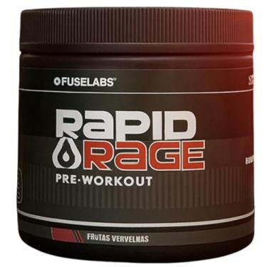 Imagem de Pré Treino Rapid Rage 300g Fuselabs - 200mg Cafeína + 2000mg Beta Alanina + 1200mg Taurina - Suplemento Alimentar em Pó - Sabor Frutas Vermelhas