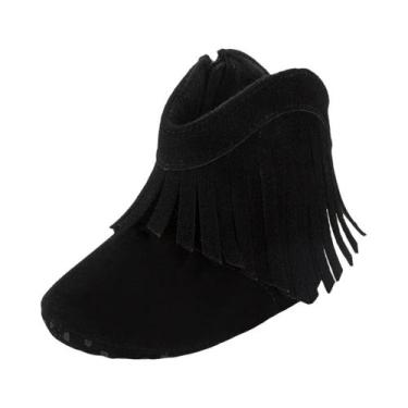 Imagem de Botas de Bebê Vintage com Borla - Sola Antiderrapante e Quentinha para