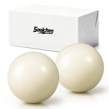 Imagem de Soulchen Bola de sinuca grande para mesa de bilhar (2 peças, 6 cm)
