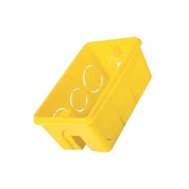 Imagem de Caixa de luz embutir amarela tramontina - 4 x 2 - GERAL